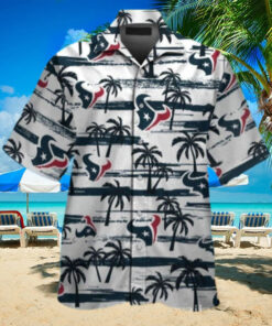 Palm Silhouette And Star Logo Houston Texans Hawaiian Shirt