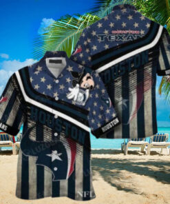 Patriotic Star Spangled Houston Texans Mickey Hawaiian Shirt