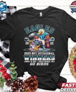 Philadelphia Eagles Beat Los Angeles Rams 2025 NFC Divisional Winners Go Birds NFL Mascot T shirt