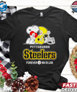 Pittsburgh Steelers x Snoopy Forever Win or Lose Shirt - Show your loyalty to the Pittsburgh Steelers with a fun and spirited design featuring Snoopy. This shirt combines your love for the Steelers with the playful charm of Snoopy, perfect for fans who support the team no matter the outcome!