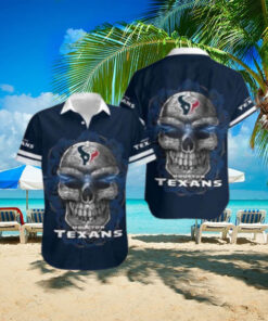 Silver Skull Houston Texans Hawaiian Shirt