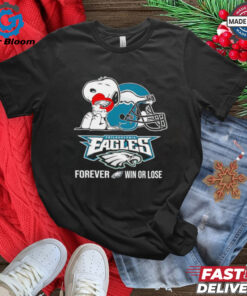 Snoopy Philadelphia Eagles forever win or lose shirt