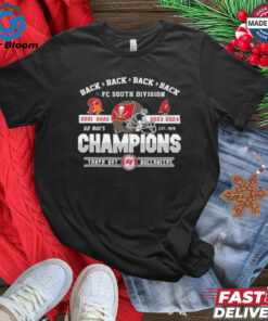 Tampa Bay Buccaneers Back 2 Back 2 Back 2 Back NFC South Champions Go Bucs Shirt