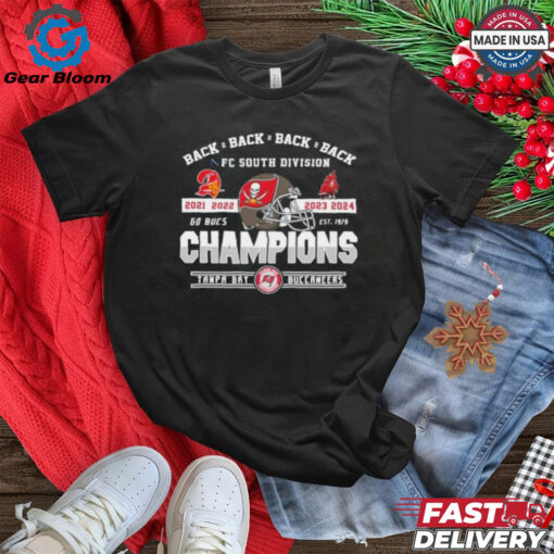 Tampa Bay Buccaneers Back 2 Back 2 Back 2 Back NFC South Champions Go Bucs Shirt