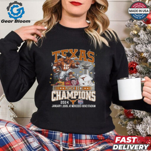 Texas Longhorns Peach Bowl 2024 Champions Mercedes Benz Stadium T Shirt Fan Favorite