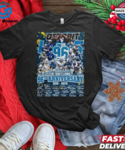 The Detroit Lions 96th Anniversary 1929 2025 Players Signatures Shirt