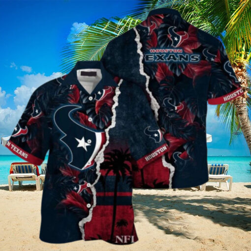 Tropical Touchdown Houston Texans Hawaiian Shirt