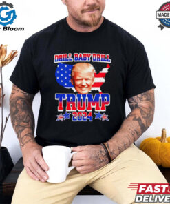 Trump 2024 Drill Baby Drill big face map shirt