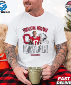 Trump Best Day Ever Ohio State Buckeyes Football 2024 Shirt - Fun and Bold Design Combining Trump and Ohio State Buckeyes Football, Celebrate the 2024 Season with a Statement-Making Shirt for Buckeyes Fans and Trump Supporters