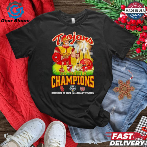 USC Trojans champions December 27 2024 Allegiant stadium mascot Fan Favorite shirt