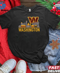 Washington Commanders 2025 Enjoying The Championship City Skyline T-Shirt - Celebrate the Commanders’ Championship Win in 2025, Featuring a Stylish City Skyline Design, Perfect for Fans Proud of Their Team’s Success and the City’s Victory