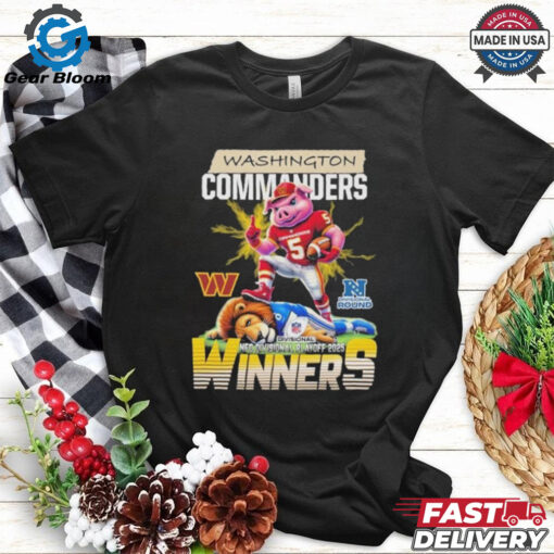 Washington Commanders Beat Detroit Lions NFL NFC Divisional Playoff 2025 Winners Mascot T Shirt