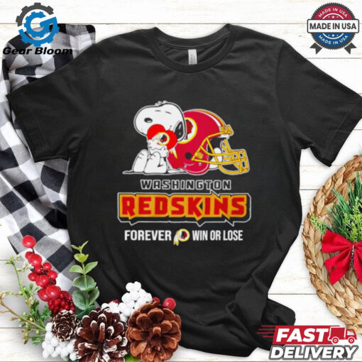 Washington Commanders Redskins forever win or lose Snoopy shirt