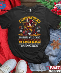 Washington Commanders Wild Card 2025 Winners For Fans T-Shirt - Celebrate the Commanders’ 2025 Wild Card Playoff Victory, Bold and Proud Design for Fans, Perfect for Showing Your Team Pride After Their Big Win