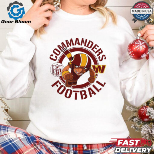 Washington Commanders football NFL Rush Zone Cartoon Character shirt