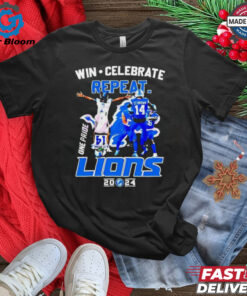 Win Celebrate Repeat One Pride Detroit Lions 2024 Shirt