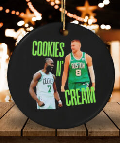 Cookies and Cream Jaylen Brown and Kristaps Porzingis Boston Celtics shirt