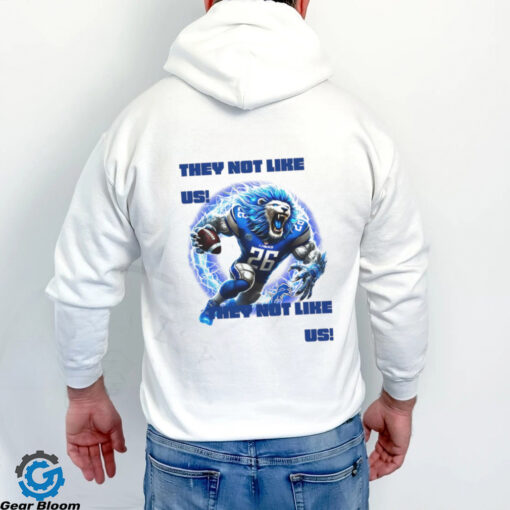 Detroit Lions mascot they not like us graphic art shirt