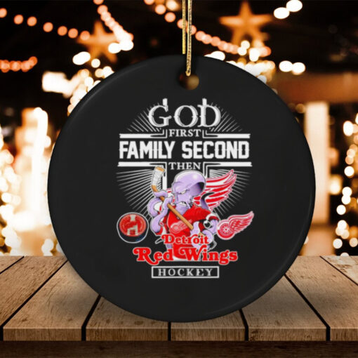 God first family second then Detroit Red Wings mascot shirt