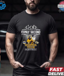 God first family second then Georgia Tech basketball mascot shirt