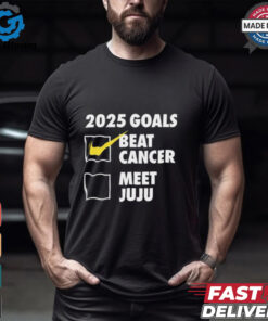 Kendra Wearing 2025 Goals Beat Cancer Meet Juju T shirts