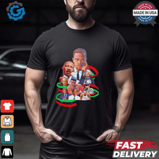 Melanin Classics Black History Maker Martin Luther King Marcus Garvey Malcolm X Jesse Owens Frederick Muhammad Ali shirt