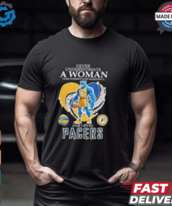 Official Never underestimate a woman who understands basketball and love Indiana Pacers diamond heart mascot 2025 T shirt