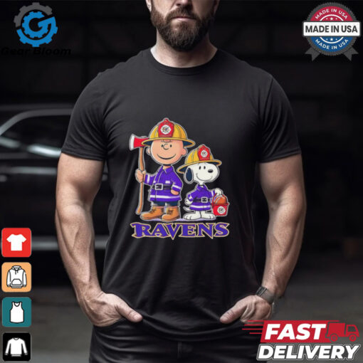 Peanuts firefighters Baltimore Ravens shirt