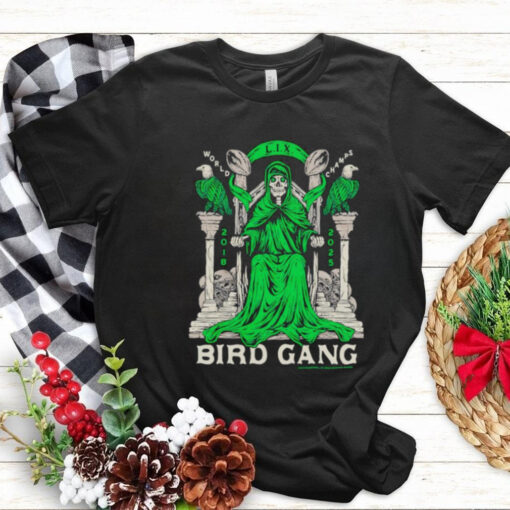 Throne Bird Gang LIX World Champs 2025 skeleton shirt