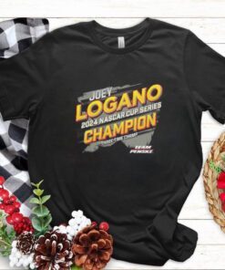 Women's Team Penske Black Joey Logano 2024 NASCAR Cup Series Champion Vintage V Neck T Shirt