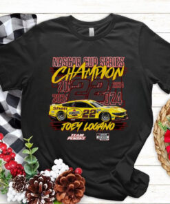 Youth Team Penske Red Joey Logano 2024 NASCAR Cup Series Champion Signature T Shirt