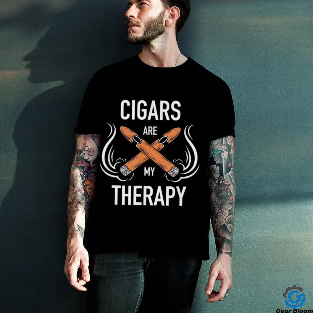 Cigars are my therapy logo shirt