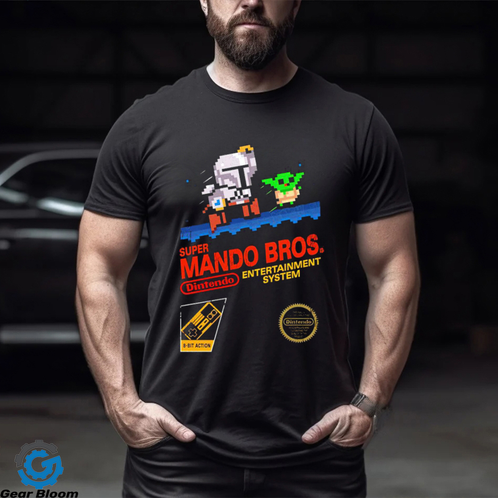 The Mandalorian X Super Mario Bros Super Mando Bros Dintendo game shirt