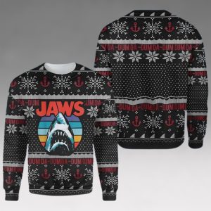 Jaws Shark Lover Ugly Christmas Sweater