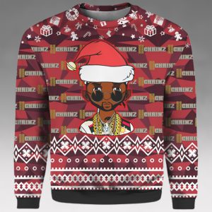 2 Chainz Santa 3D Print Ugly Christmas Sweatshirt