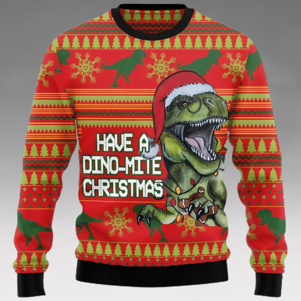 Dinosaur Funny Christmas Sweater For Men Women