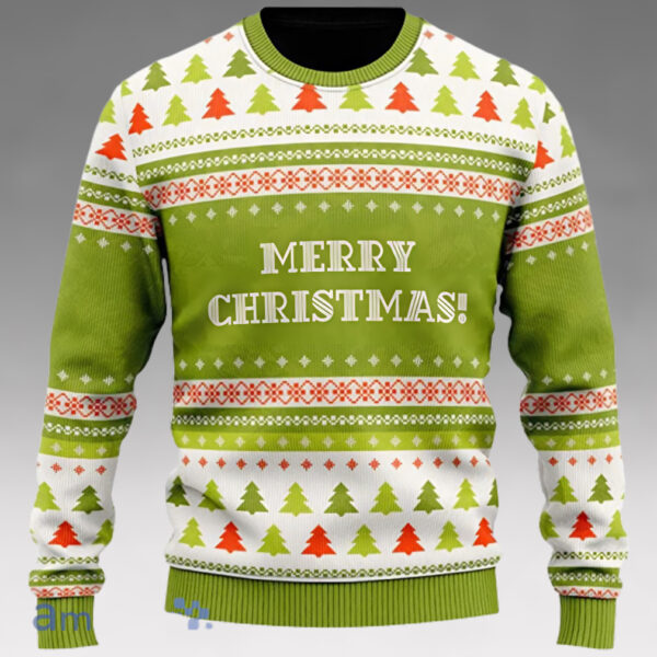 Green Christmas Pattern Gift Sweater