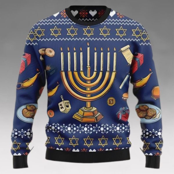 Hanukkah Sweater, Jewish Hanukkah Ugly Xmas Sweater 3D Unique Gifts For Christmas