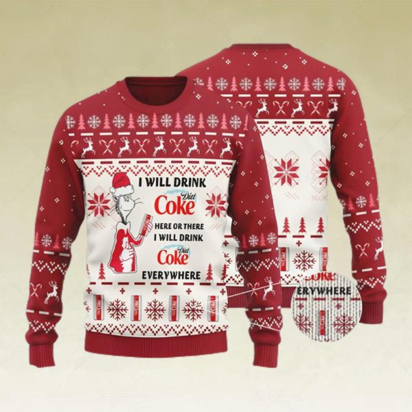 I Will Drink Diet Coke Everywhere Christmas Ugly Sweater