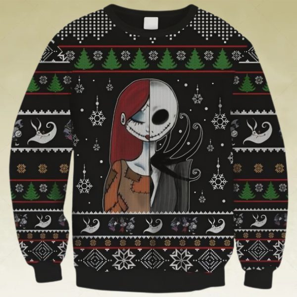 Jack Skellington And Sally Knitting Pattern Ugly Christmas Sweater