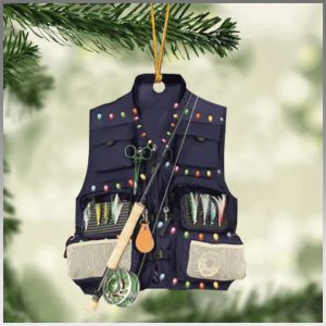 Fishing Vest With Christmas Light Ornament For Fishing Lovers 6