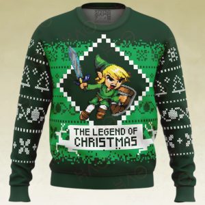The Legend of Christmas Zelda Ugly Christmas Sweater removebg