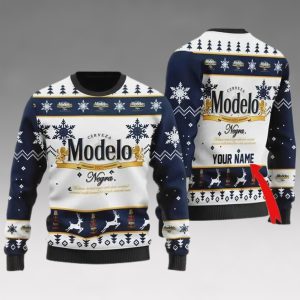 Personalized Modelo Beer Ugly Christmas Sweater, Faux Wool Sweater, Gifts For Beer Lovers, International Beer Day, Best Christmas Gifts For 2022 – Prinvity