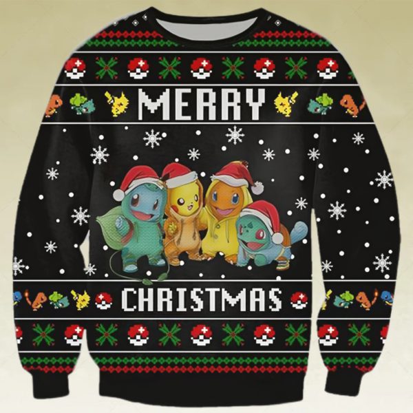 Pokemon Merry Christmas Ugly Sweater