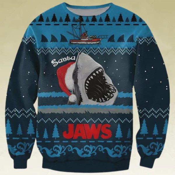 Santa Jaws Ugly Christmas Sweater