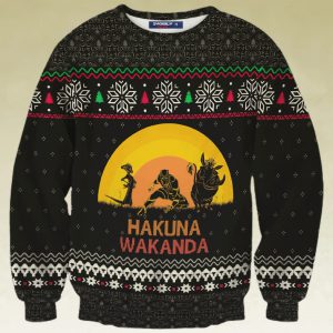 Hakuna Wakanda Ugly Christmas Sweater