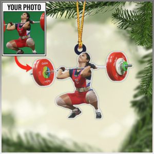Weightlifting Custom Photo Ornament