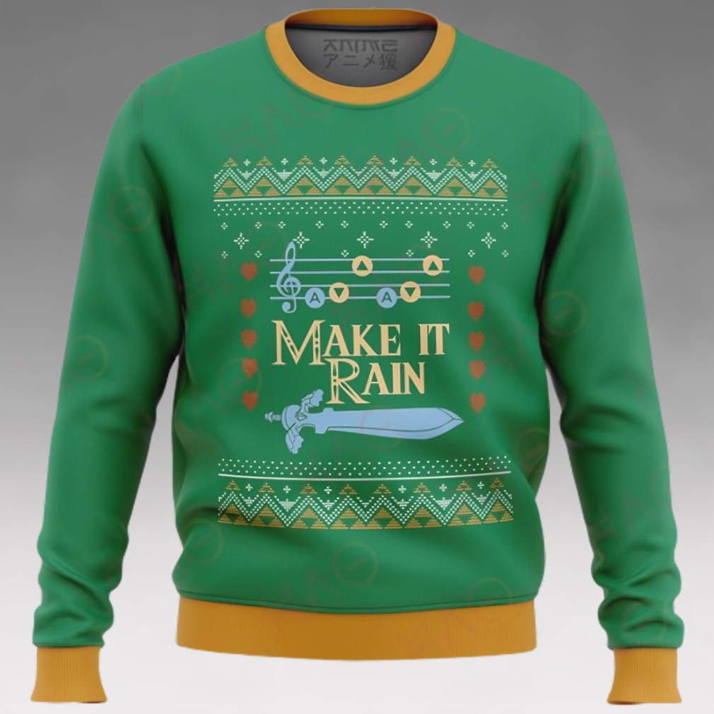 Zelda Make it Rain Ugly Christmas Sweater
