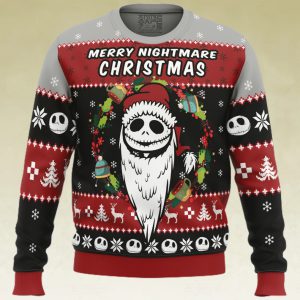 Nightmare Before Christmas Ugly Sweater Skellington Santa