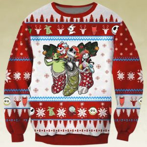 Nightmare Before Christmas Ugly Sweater Jack Sally Boogie Zero